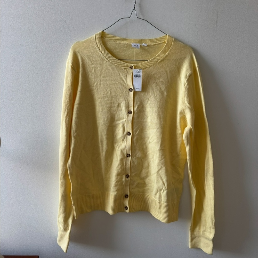 BRAND NEW GAP Yellow Button-Up Cardigan